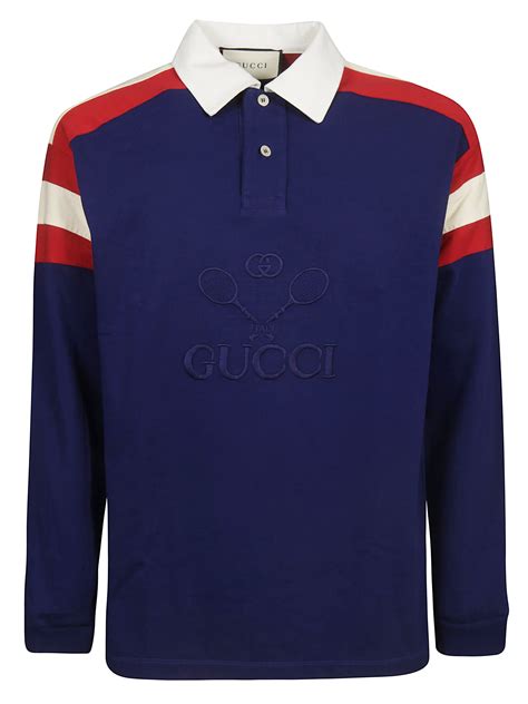 gucci shirt half sleeve|Gucci long sleeve polo shirt.